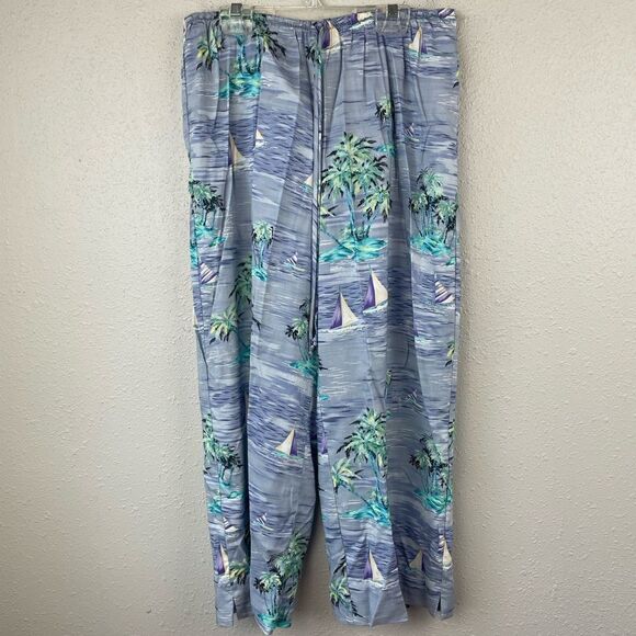 Connected Apparel Tropical Two Piece Matching Top and Cropped Pants Size 10 EUC - Picture 6 of 8